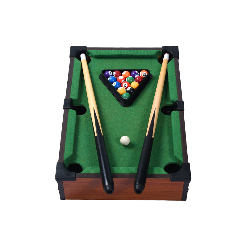Mini tavolo da biliardo da tavolo - Set da biliardo compatto con rastrelliera triangolare, stecche e palline
