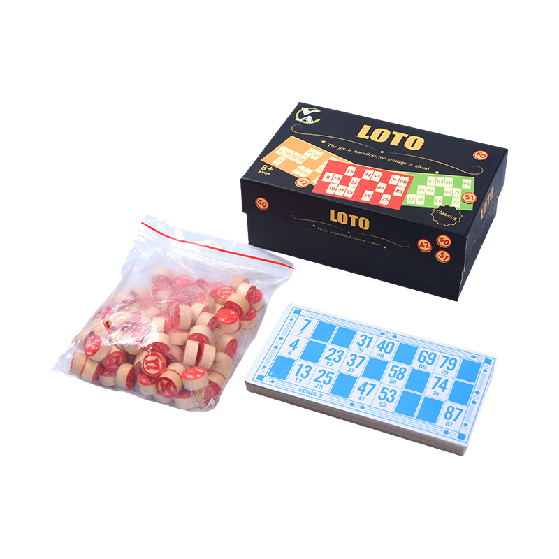 Set da gioco LOTO (stile Bingo) – Completo di gettoni, carte e scatola di immagazzinaggio