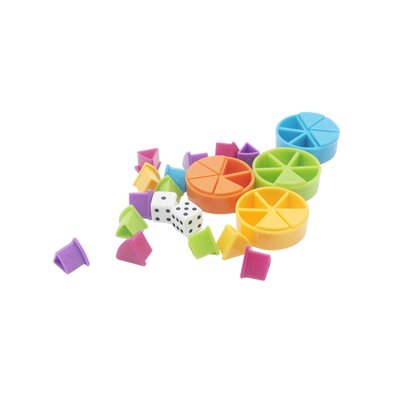 Set per la manipolazione delle frazioni arcobaleno: strumento di apprendimento con codice colore