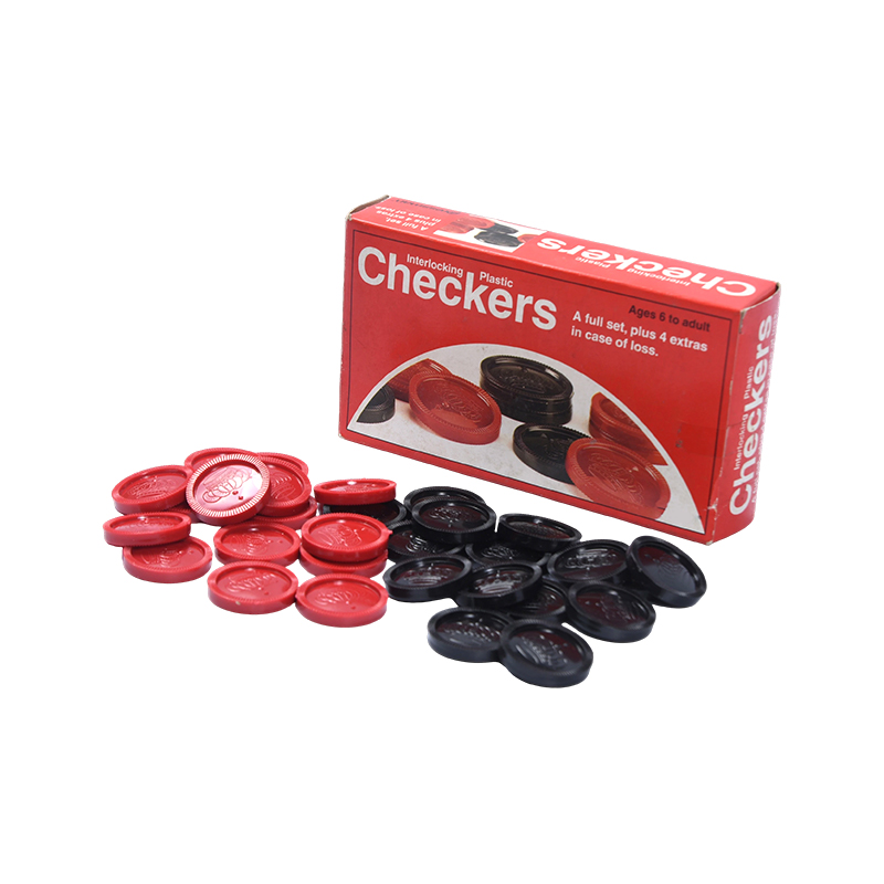 Set di pedine in plastica classiche dal design ad incastro