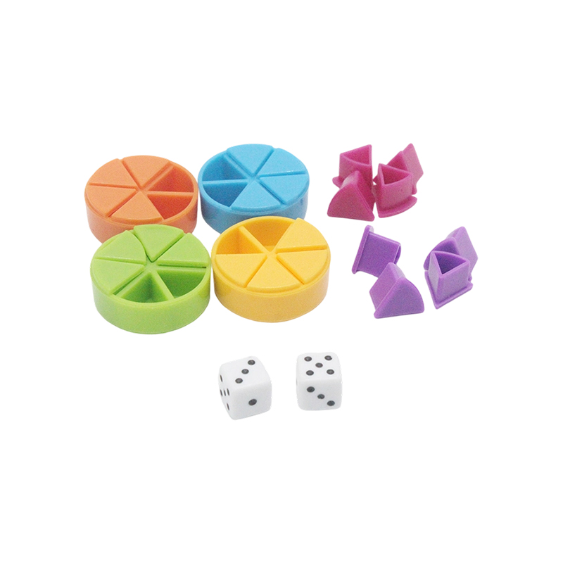 Set per la manipolazione delle frazioni arcobaleno: strumento di apprendimento con codice colore