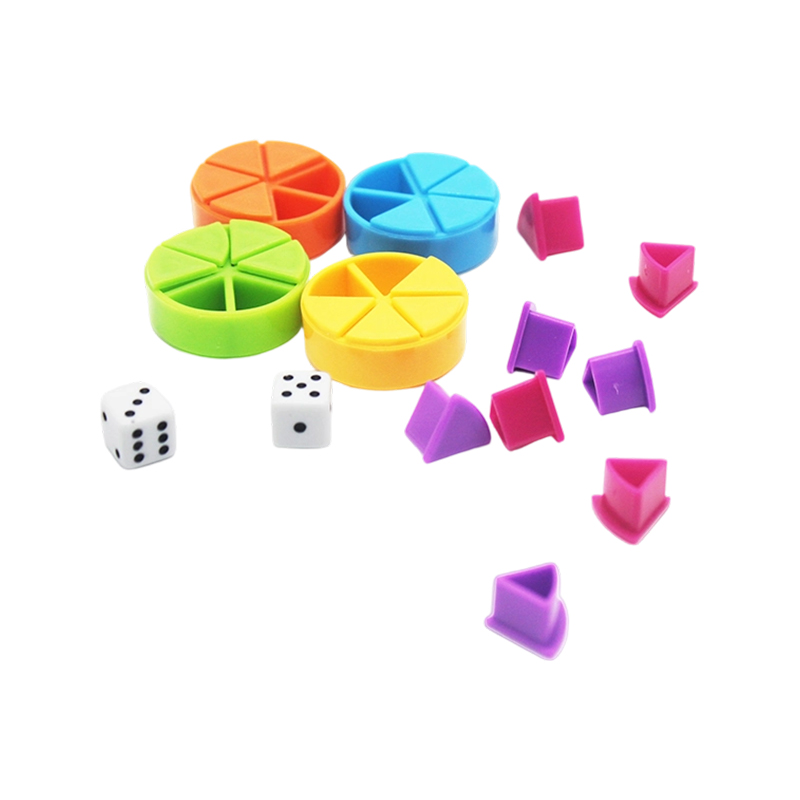 Set per la manipolazione delle frazioni arcobaleno: strumento di apprendimento con codice colore