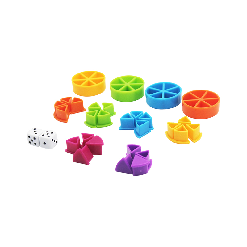 Set per la manipolazione delle frazioni arcobaleno: strumento di apprendimento con codice colore