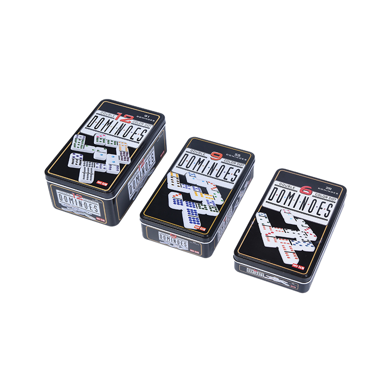 Espositore in legno - Set d'arte da collezione Set di domino colorati con